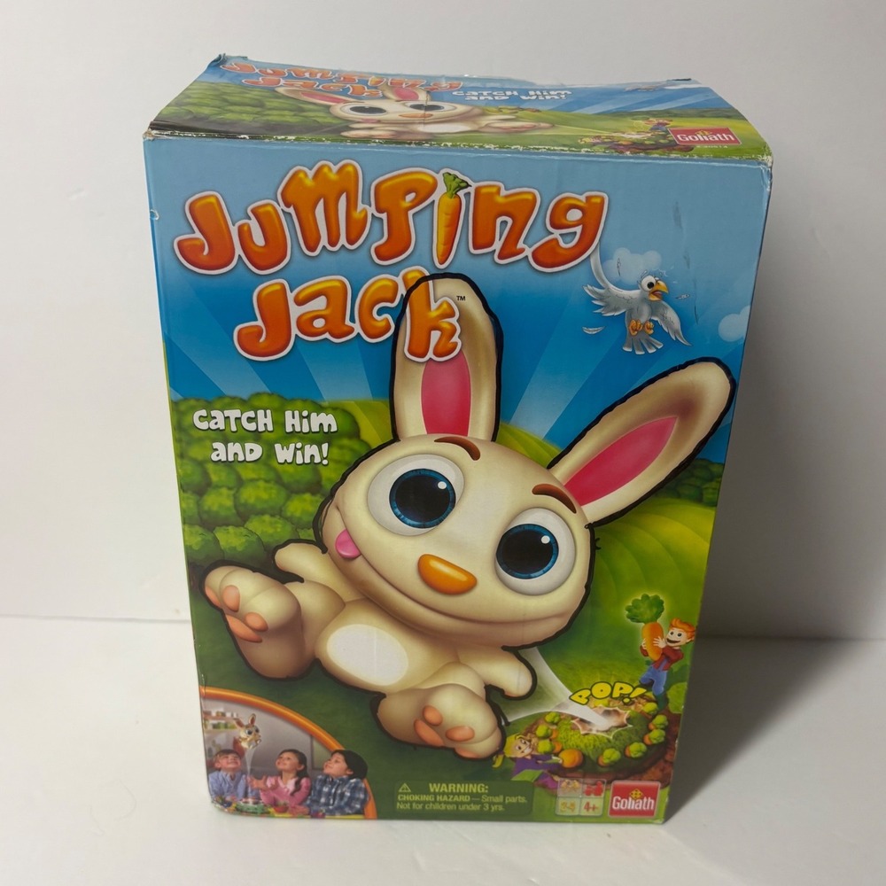 Goliath Jumping Jack Board Game Catch the Bunny Family Kids Rabbit Carrots